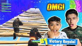 Fortnite Stairway To Heaven Challenge With 10 Year Old Little Brother [upl. by Pegg345]