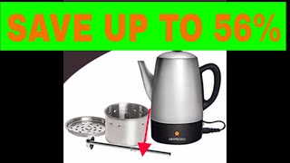 Mixpresso Electric Coffee Percolator Stainless Steel Coffee Maker Percolator Electric Pot Review [upl. by Ahselrac]