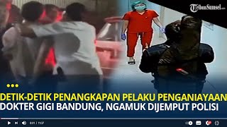 Detikdetik Penangkapan Pelaku Penganiayaan Dokter Gigi di Bandung Ngamuk Dijemput Polisi [upl. by Till]