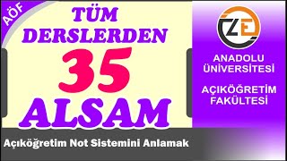 AÖF Not Sistemi  Harf Notları  Genel Ortalama  Açıköğretim  35 Geçme Notu [upl. by Imef]