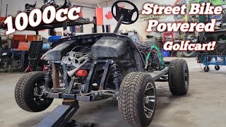 Insane 1000cc Golfcart Runs Its Almost Ready To Rip [upl. by Cortie288]