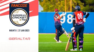 🔴 FanCode European Cricket T10 Gibraltar 2023  Night 8  T10 Live Cricket [upl. by Ahseik417]