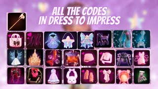 ALL CODES IN DRESS TO IMPRESS UPDATED  OUTFIT HALLOWEEN🦄⭐roblox dresstoimpress codes [upl. by Ellinnet]