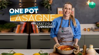 One Pot Lasagne med Britt Marlene  MatPrat [upl. by Ynaitirb]