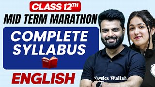 Complete CBSE English  Class 12th  MID Term in One Shot  Marathon Series 🔥 [upl. by Nesiaj]