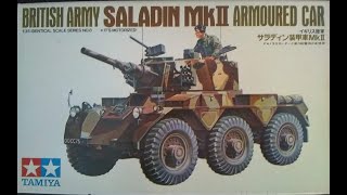 1971 Tamiya 135 British Army Saladin Mk II Armoured Car [upl. by Yrret357]