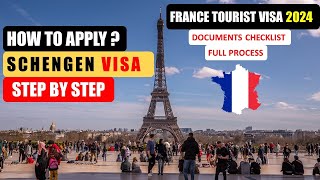 How To Apply Schengen Visa 2024  Apply France Tourist Visa Online   Process and Documents [upl. by Koal]