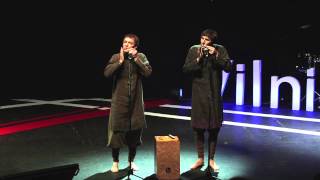 Jews Harp Listen and You Will Hear It Valentinas amp Viaceslavas at TEDxVilnius [upl. by Aenat327]