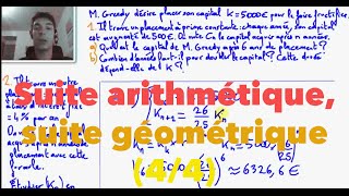 Suite arithmétique suite géométrique 44 [upl. by Nirrol383]