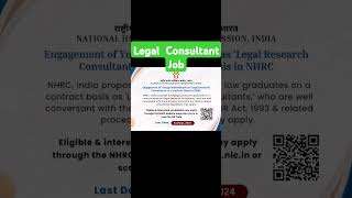 Legal Research Consultant Job at National Human Rights Commission NHRC Job Legal Job lawsir law [upl. by Ysdnil]