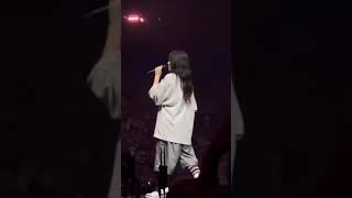 Billie Eilish Hit Me Hard And Soft Tour Day 2 Billie in awe of cheering crowd [upl. by Annaiviv]