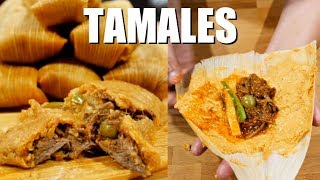 How to Make THE BEST AUTHENTIC MEXICAN HOMEMADE RED BEEF TAMALES  Tamales Rojos [upl. by Waylan]