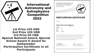 IAAC 2022  International Astronomy amp Astrophysics Competition  With Solutions  Win Cash Prize [upl. by Adigun]