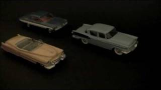 Animation  a Cadillac and other Dinky Toys cars [upl. by Idroj]