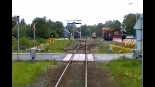 Sweden VÄRNAMO  HALMSTAD 1998 View from the Train Drivers Cab [upl. by Tedi]