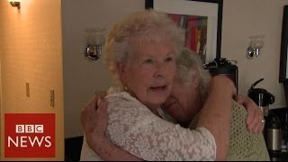 Record breaking twins meet after 78 years apart  BBC News [upl. by Claudetta]