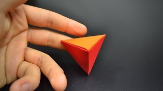 Origami Tetrahedron  Instructions in English BR [upl. by Cinimmod]