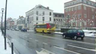 Buses TEC dans la neige á Waterloo [upl. by Ayotal]