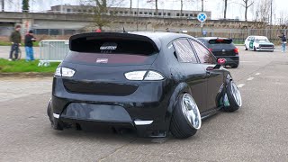 Crazy TUNER Cars arriving on a Carshow  Hall of Fame 2023 [upl. by Adnohs]