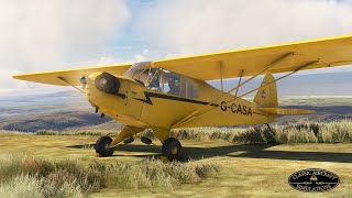 Bush Flying in the Classic Aircraft Simulations Piper J3 Cub  Microsoft Flight Simulator [upl. by Aetnahs]