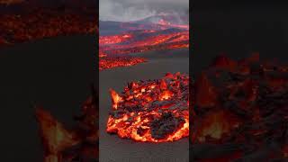 A lava flow on the island of La PalmaSubscribe 👉 Naturestatus shortsfeed lava shorts reels [upl. by Cosenza]