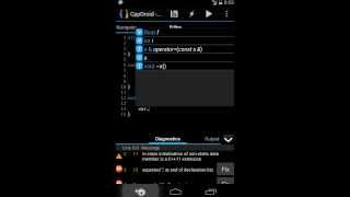 CppDroid overview  CC IDE amp compiler for Android [upl. by Telimay514]