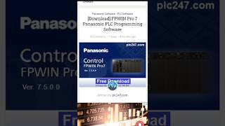 How To Download Panasonic PLC Software  Panasonic PLC Programming Software [upl. by Hasina]