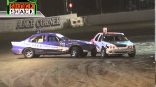 Production Sedans  AMain  Australian Title  Gympie Speedway  250414 [upl. by Ruamaj228]