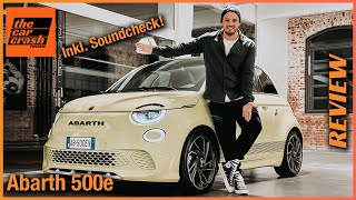 Abarth 500e im Test 2023 Lohnen sich 8000 Euro mehr Review  Sound  Lieferzeit  Fiat 500 e [upl. by Aimit289]