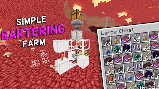 Easy Minecraft Piglin Trading Farm For Beginners 120 Tutorial [upl. by Nnairac]