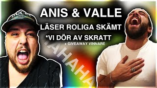 LÄSER ROLIGA SKÄMT ft VALLE varning för skrattfest [upl. by Nanon]