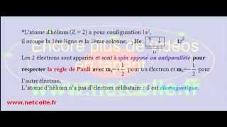 Exercice corrigé et vidéo sur la configuration électronique des deux premiers élémentsmp4 [upl. by Dorella]