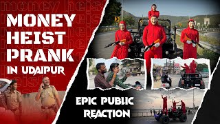 🤑 Money Heist Prank In Udaipur  epic public reaction  buntykofficial [upl. by Anabel]