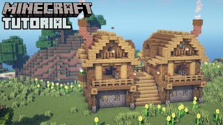 Minecraft  2 Player Survival House Tutorial How to Build [upl. by Ellenad]