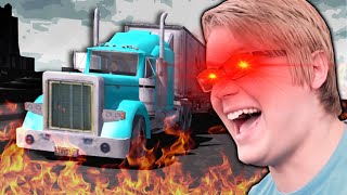 Chadtronic goes on a vehicular rampage with his semi truck  Driv3r [upl. by Canute82]