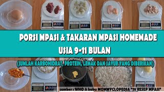 PORSI DAN TAKARAN MPASI 911 BULAN [upl. by Assirram89]