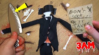 CUTTING OPEN HAUNTED SLENDERMAN DOLL AT 3 AM WHATS INSIDE [upl. by Goldsmith]