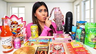 I Tried ASMR again GIANT BOBA MILK TEA FREEZE DRIED JOLLY RANCHERS POPPING CANDY 먹방 [upl. by Peyter]