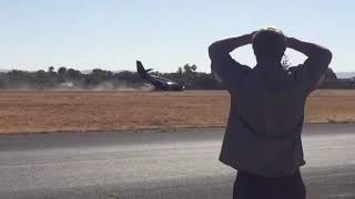 Small plane Crash Landing in Namibia [upl. by Bonnee]