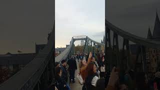 Iconic Bridge in Frankfurt built in 1868 the Main RIVER Germany [upl. by Cyrille]