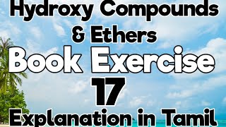 Book Exercise 17 Hydroxy compounds and EthersExplanation in TamilTN 12th Std [upl. by Nolitta]