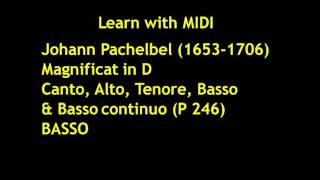 Chorservice Pachelbel Magnificat in D · Bass [upl. by Trilbie784]