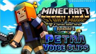 All Petra Voice Clips • Minecraft Story Mode  A Telltale Games Series Ashley Johnson [upl. by Olyhs207]