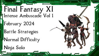 FFXI  Intense Ambuscade Vol One February 2024 Battle Strategies and Normal Solo Battle Example [upl. by Hannahoj85]