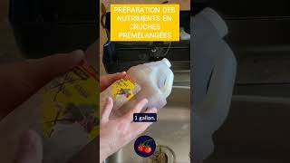 🥤 Préparation de solution hydroponique en cruche 🌱 [upl. by Rahab723]