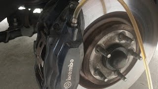 4Piston Brembo  Pad Swap amp Bleed [upl. by Ytsenoh]