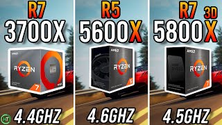 Ryzen 7 3700X vs Ryzen 5 5600X vs Ryzen 7 5800X3D [upl. by Armbrecht]