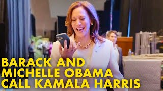 Barack and Michelle Obama’s Congratulations Call To Kamala Harris [upl. by Adolfo]