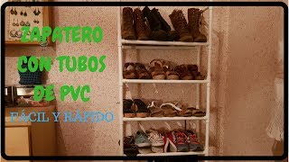 ZAPATERO DIY con TUBOS DE PVC fácil y rápido [upl. by Abramo]