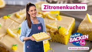 Saftiges Zitronenkuchen Rezept mit Frischkäsefrosting  Rezepte für Lidl von Sallys Welt [upl. by Initsed]